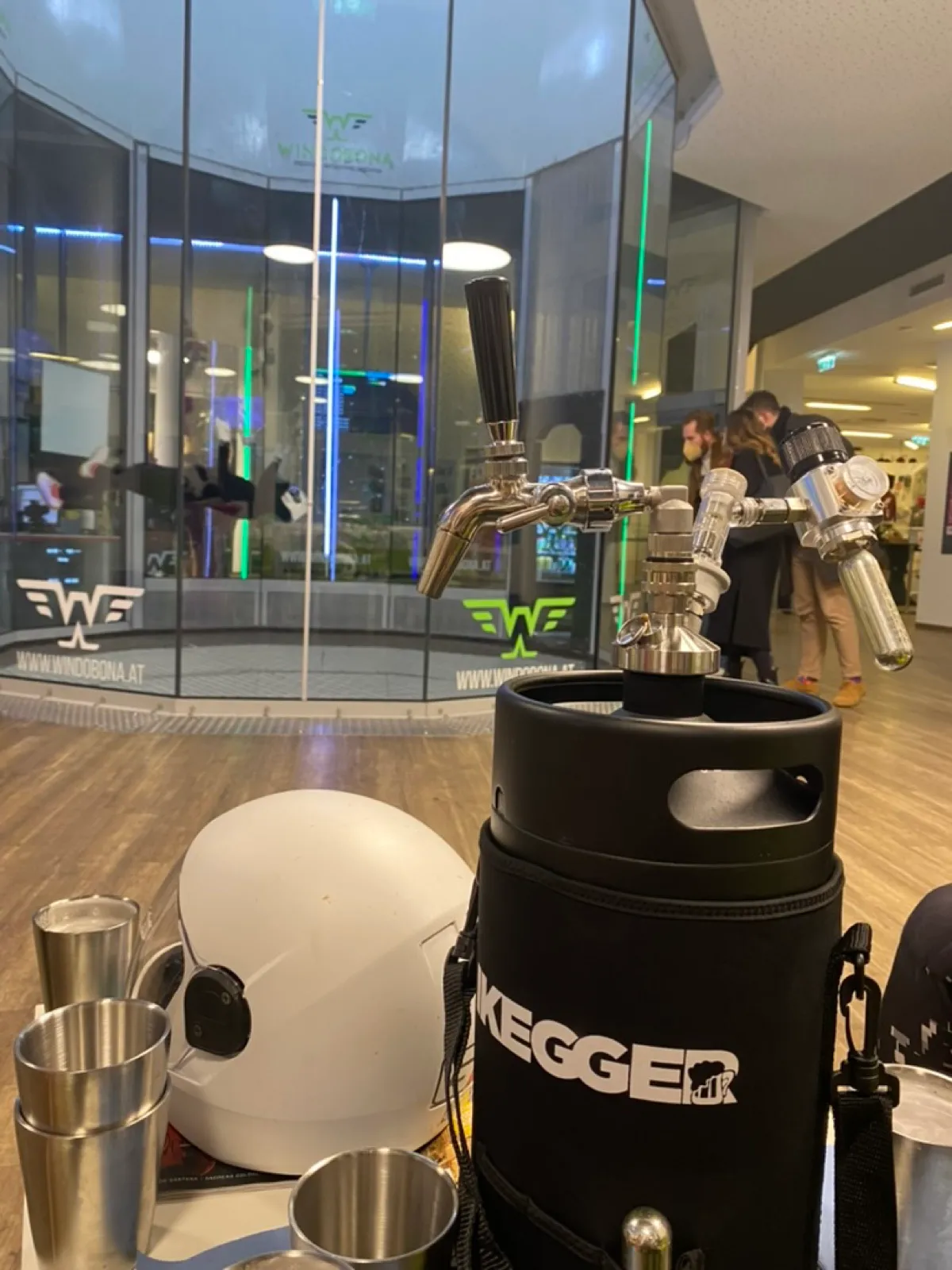 Kegger at the wind tunnel
