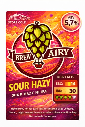 Hazy Sour label
